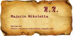 Majszin Nikoletta névjegykártya